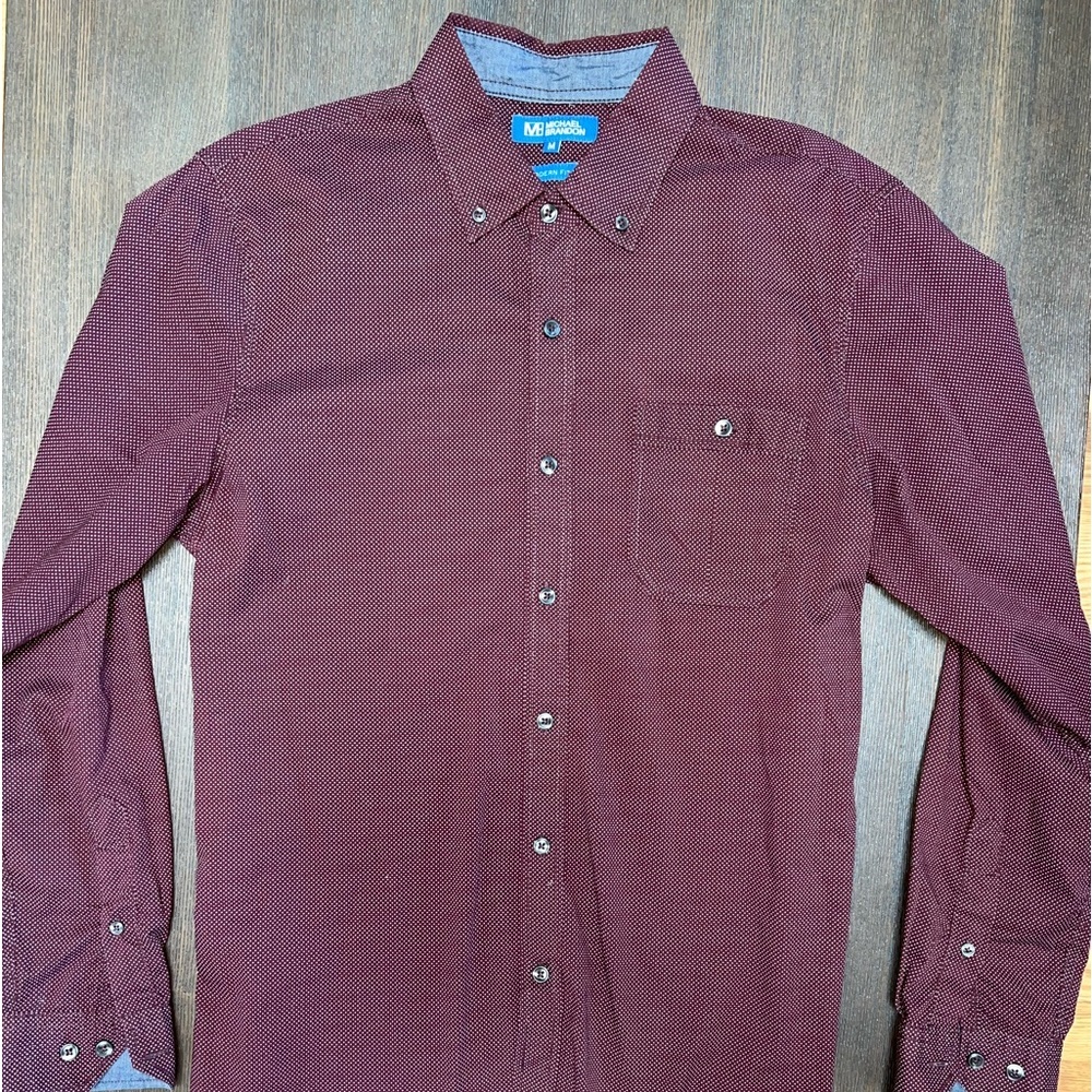 MICHAEL BRANDON Modern Fit Casual Dress Up Shirt Size Medium